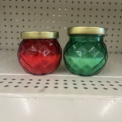 Pair candles glass - of,